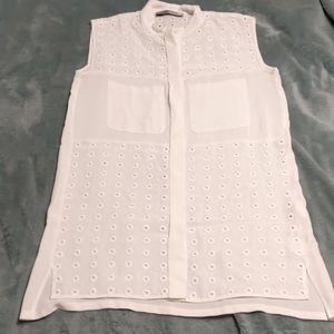 Eyelet Silk Blouse